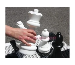 32 pions échecs géants jardin 30 cm de haut