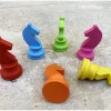 6 Pions chevaux en bois 5 cm multicolores