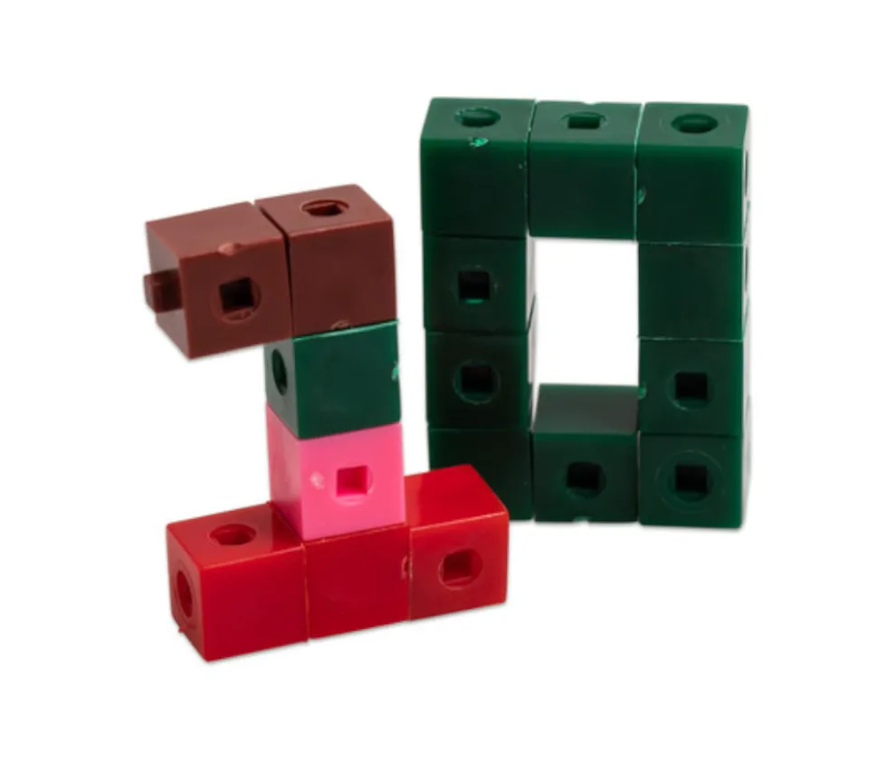 1000 pions cubes multicolores emboîtables 1 cm clipsables