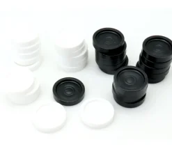 Pions de dames plastique 40 pions de 2.3 cm