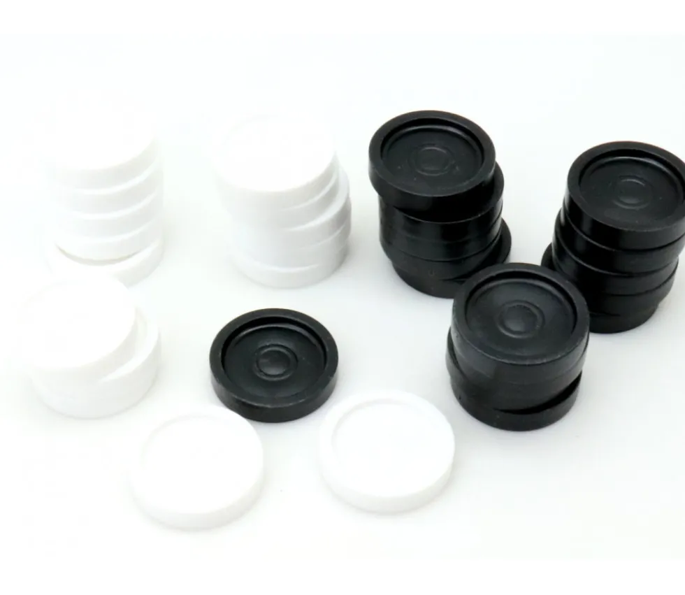 Pions de dames plastique 40 pions de 2.3 cm