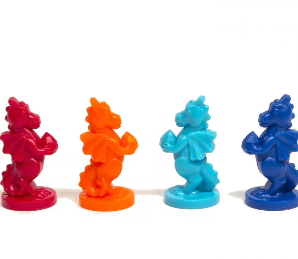 4 Pions dragons 38 x 18 mm en plastique pion de jeu