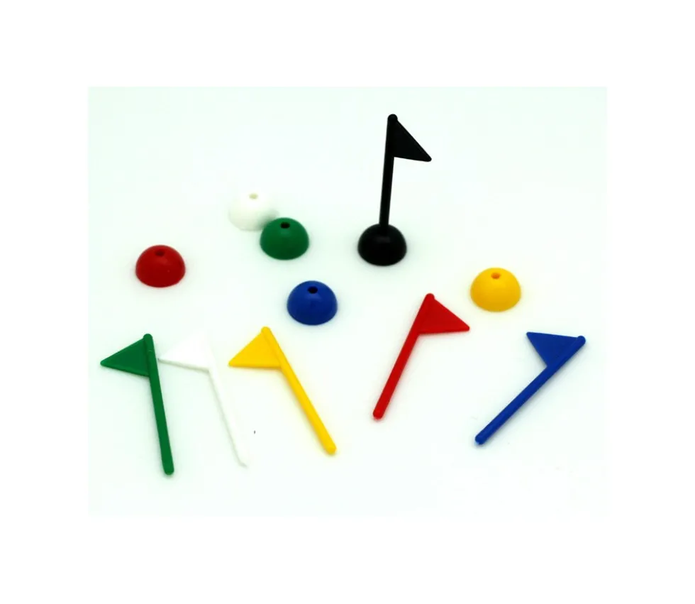 6 Pions drapeaux de jeu multicolores- mini fanions en 6 couleurs