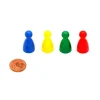 4 pions en plastique pour jeux 24x12 mm quilles multicolores