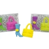 6 Pions gommes Mode / Shopping : 3 sacs à main et 3 bottes