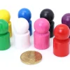 8 pions joueurs droits avec boule en bois 15 x 29 mm