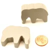 6 Pions éléphants colorés en bois 37 x 28 x 10 mm