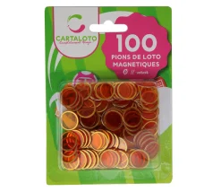 Pions magnétiques ronds loto super qualité - 100 jetons