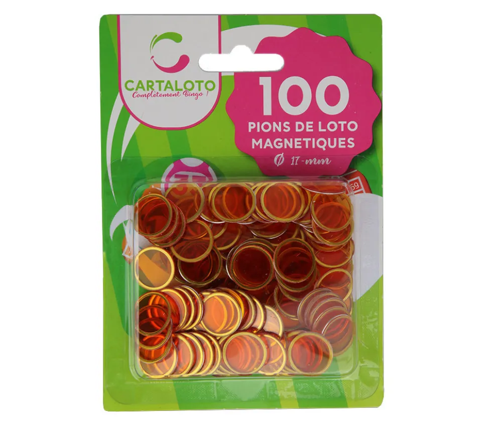 Pions magnétiques ronds loto super qualité - 100 jetons