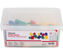 96 Pions multicolores famille ours : 3 tailles