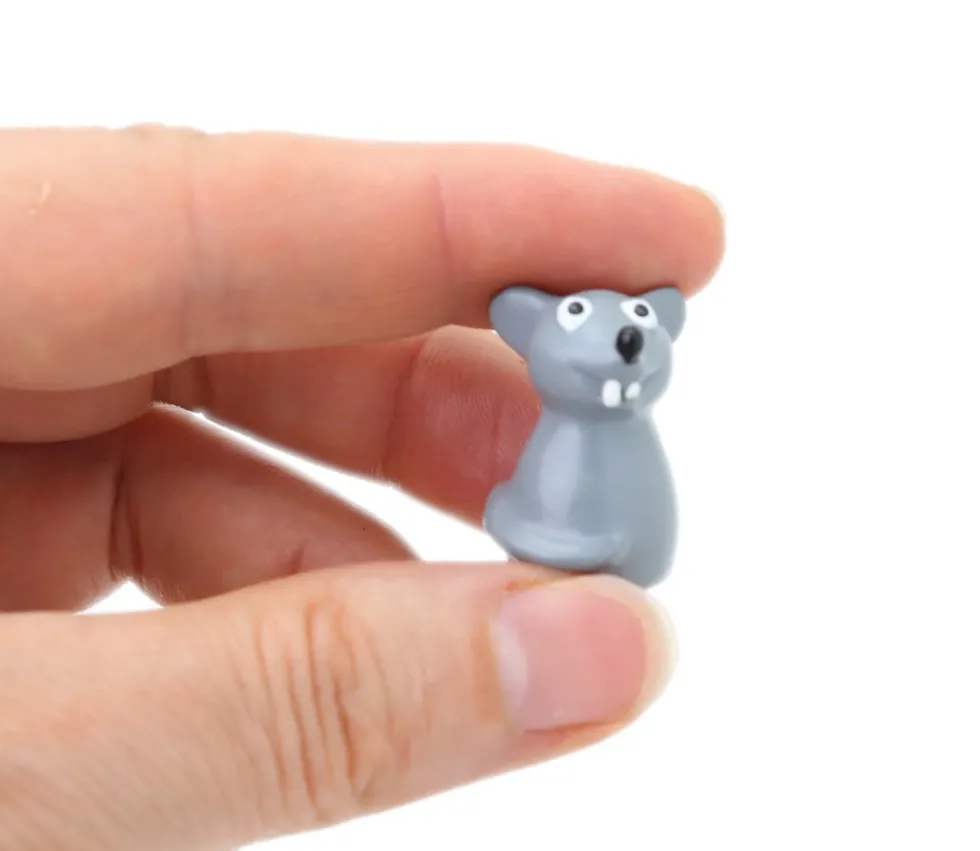 Pion Souris 30 x 20 mm grise pour jeu