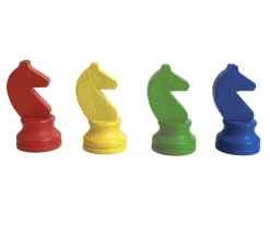 4 pions petits chevaux en bois pour jeu Dada