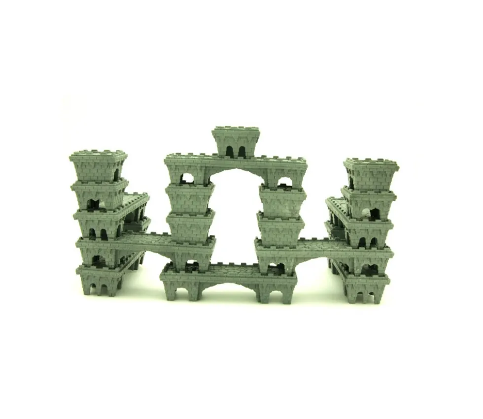 10 Pions pont de Château tour empilables pour jeux 85x28x20 mm
