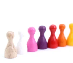 15 Pions Small multicolores en bois pour jeux (15 couleurs)