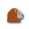 Pion tête de Lion en bois 15 x 17 x 5 mm