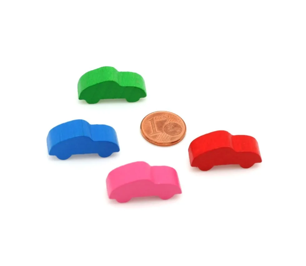 Pion voiture colorée pour jeu 25 x 11 x 8 mm à l'unité