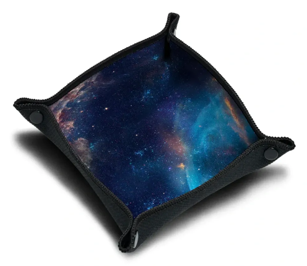 Piste de dés Bleu Galaxie 21 cm x 21 cm