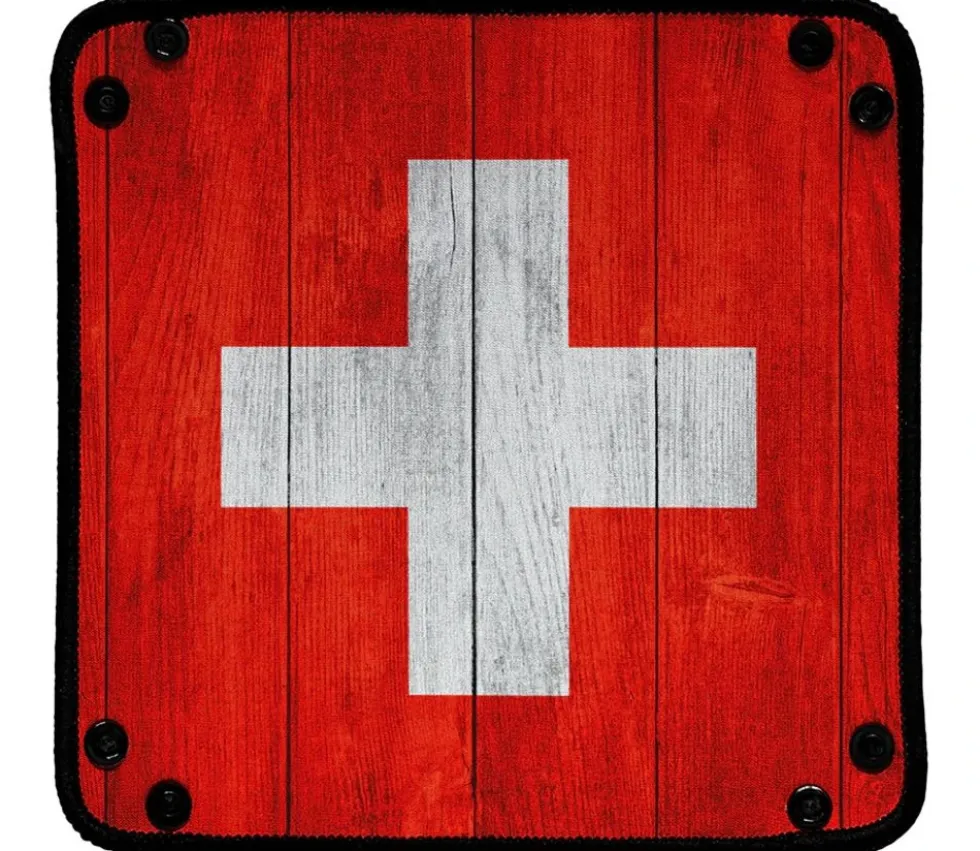 Piste de dés drapeau Suisse 21x 21 cm