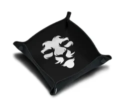 Piste de dés noire motif Lion Blanc 21 cm