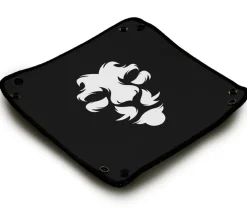 Piste de dés noire motif Lion Blanc 21 cm