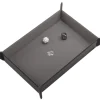Piste de dés rectangulaire magnétique 28 x 21 cm noir et grise - gamegenic
