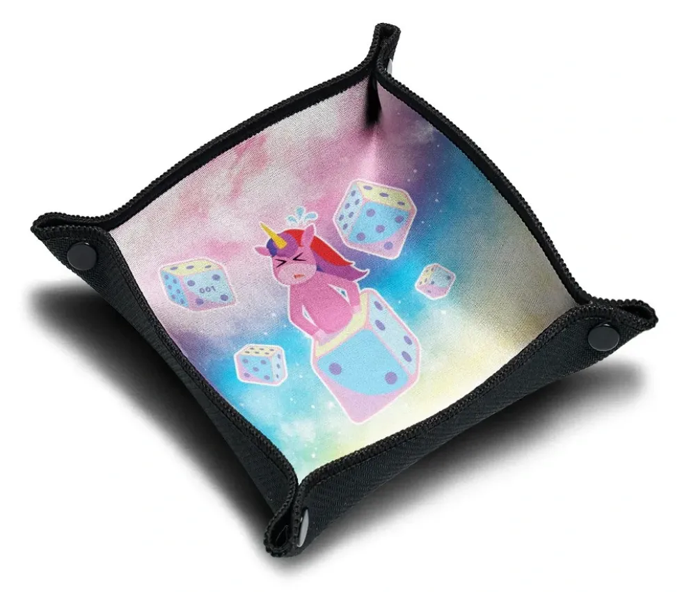 Piste de dés souple Licorne magique - 21x21 cm