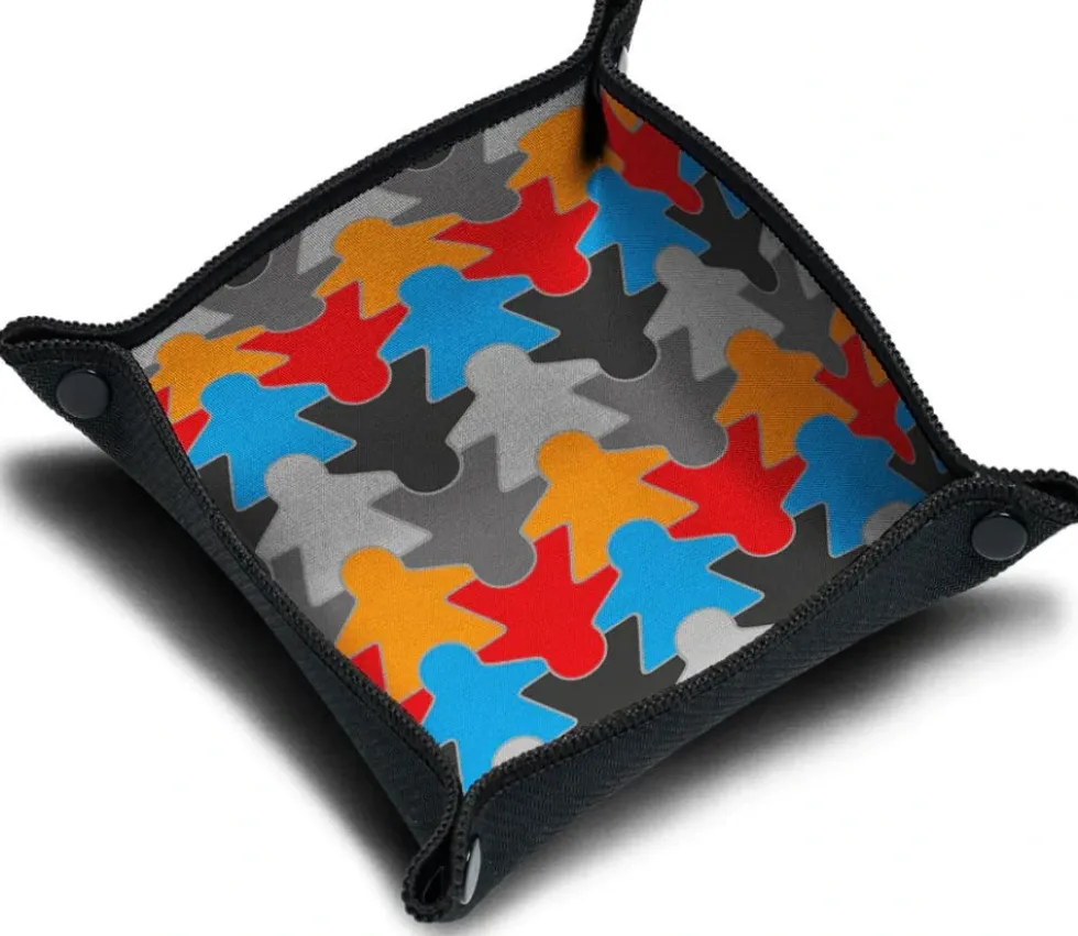 Piste de dés souples meeples multicolores 21 cm x 21cm