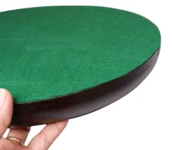 Piste dés bois marron 35 cm pour jeu avec 5 dés