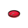 Piste dés 30 cm prestige rouge tour cuir avec 3 dés