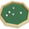 Piste dés à jouer en bois 25.7 cm octogonale