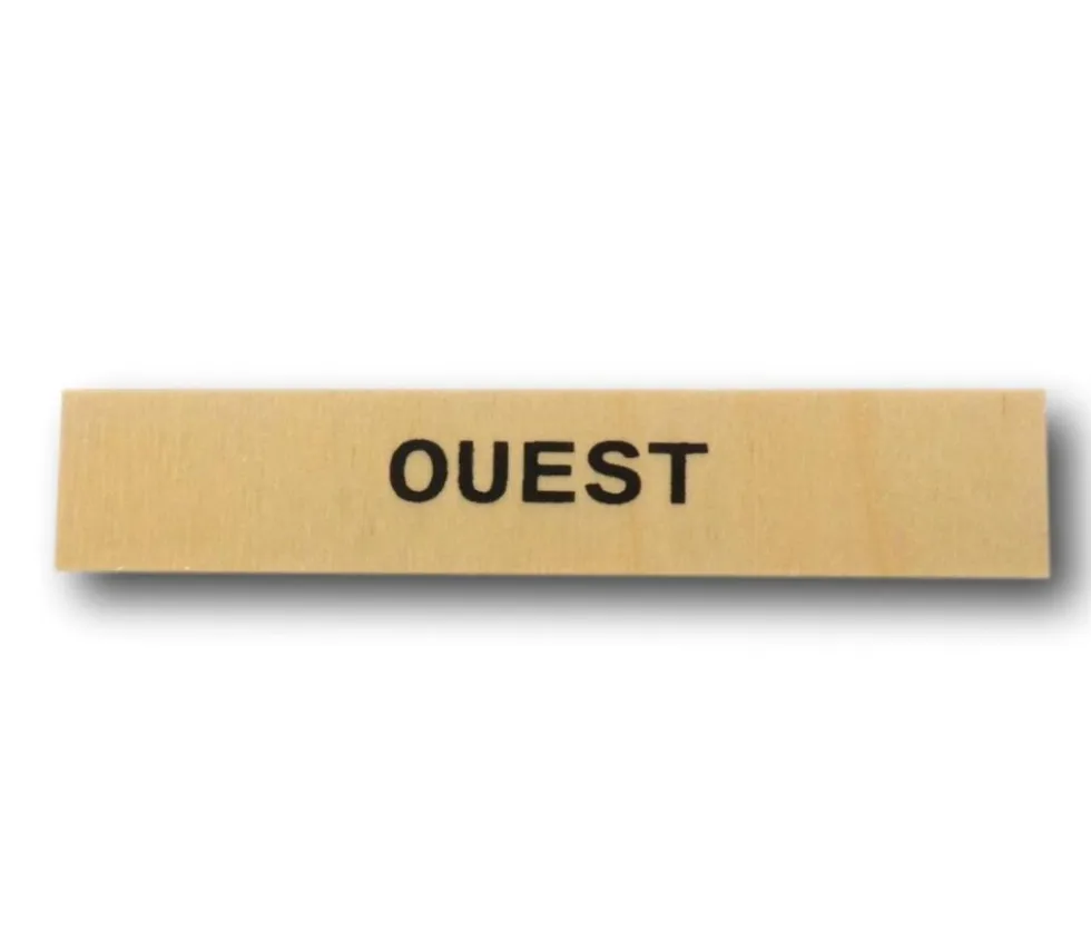 Plaque en bois points cardinaux 10 cm