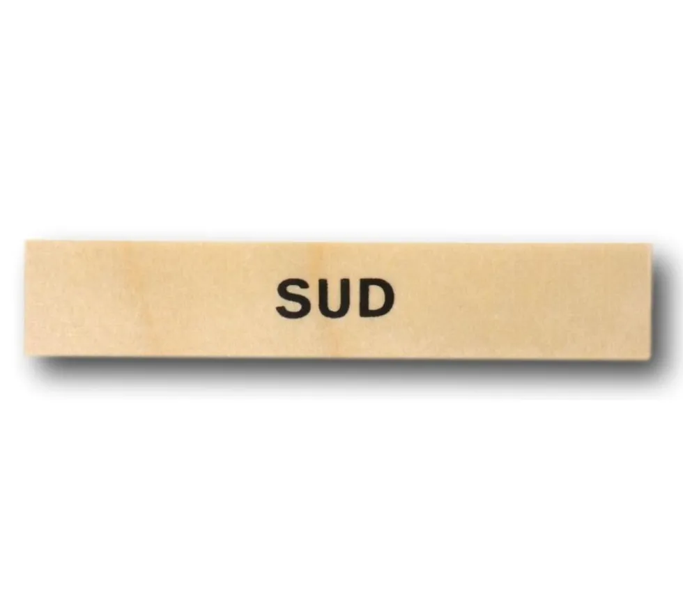Plaque en bois points cardinaux 10 cm