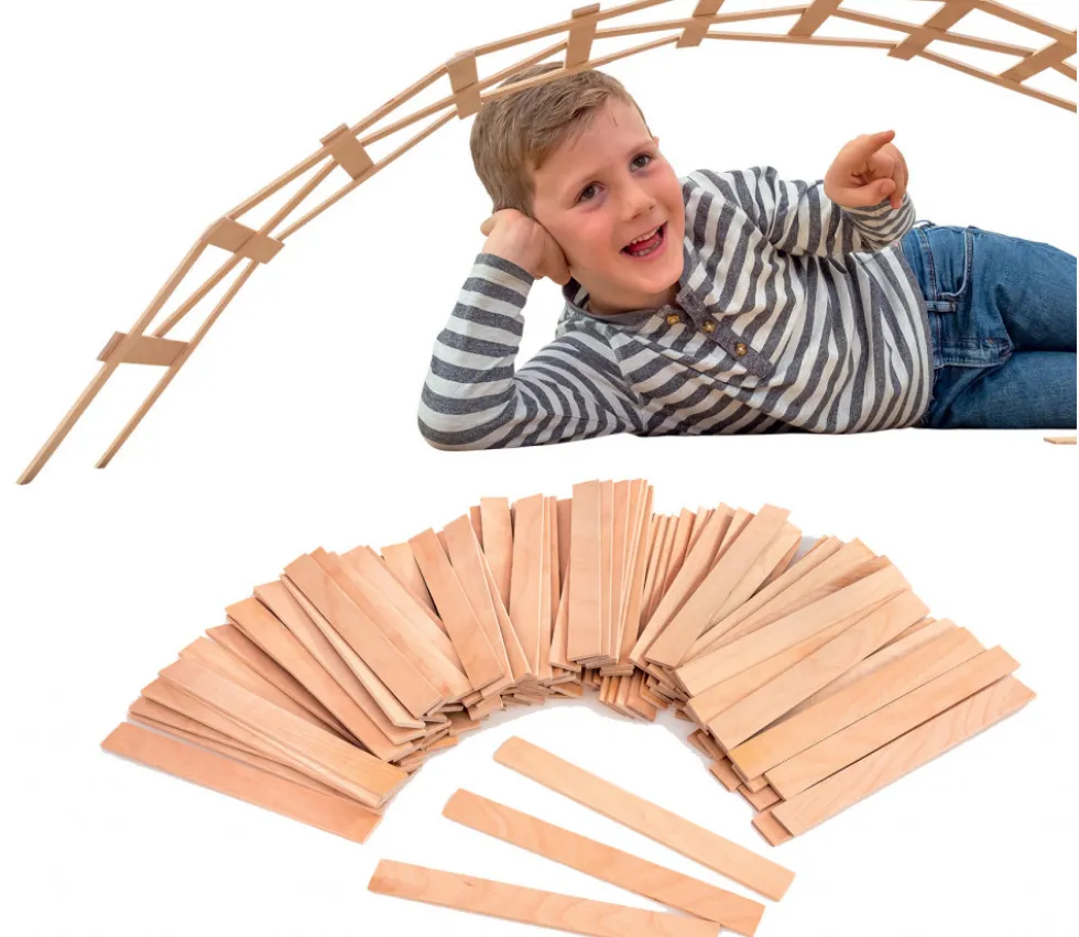 99 plaquettes en bois naturel 18 cm grands batonnets construction jeux