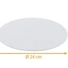 Plateau de jeux ROND blanc brilllant 24 cm de diamètre