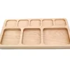 Plateau en bois massif cases pour calcul mathématiques 28 cm