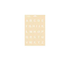 Pochoir lettres alphabet type Scrabble - 2.2 cm hauteur lettre