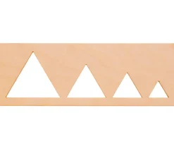 8 pochoirs traçages formes géométriques en bois