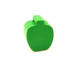Pomme en bois verte de 16x18x8 mm