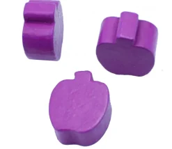 Pomme ou prune en bois violet de 18 x 15 x 8 mm