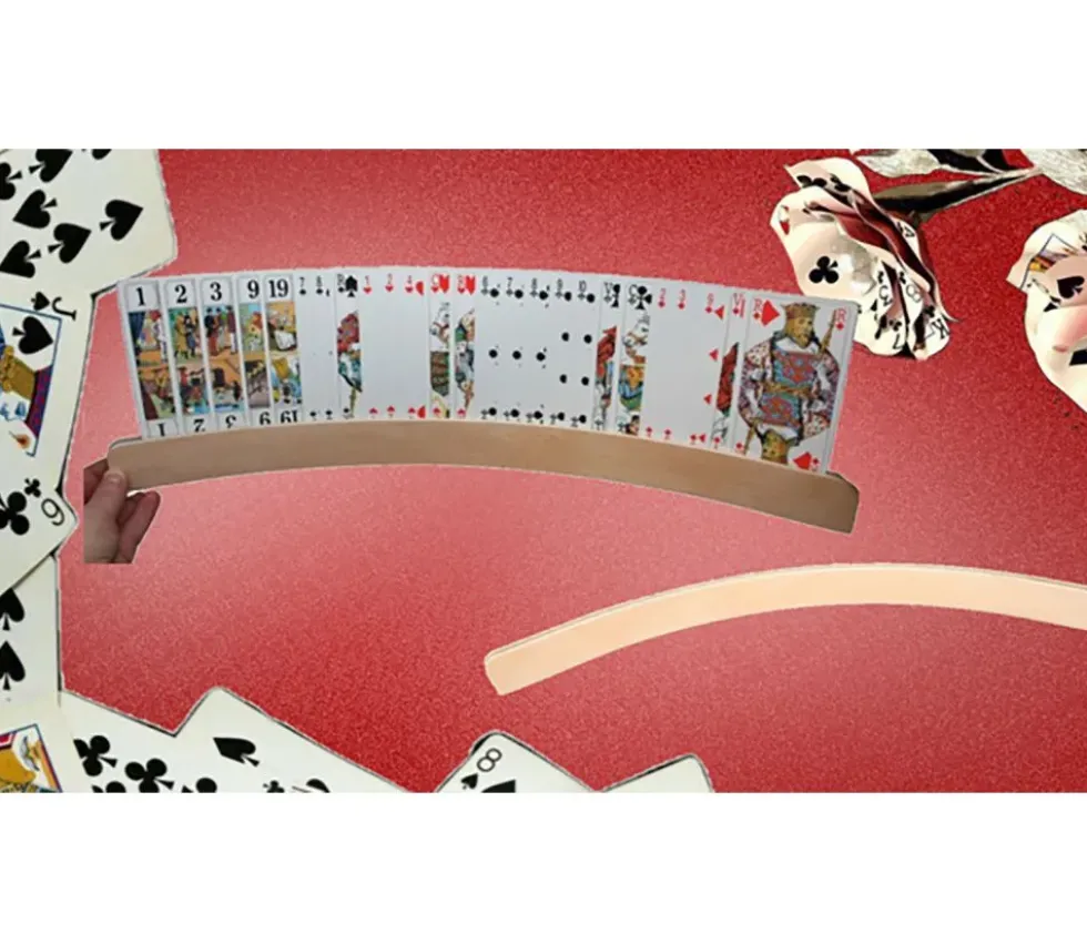 Porte-cartes à jouer arrondi en bois de 50 cm
