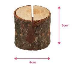 50 porte cartes rondins en bois - Ø 30 mm