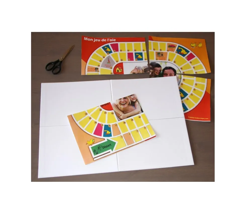 PR3 Plateau de jeux 554 x 380 mm grand format pliable en 4 rectangle