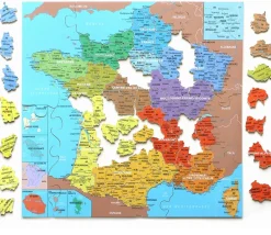Puzzle bois Carte de France des Départements 100 pièces
