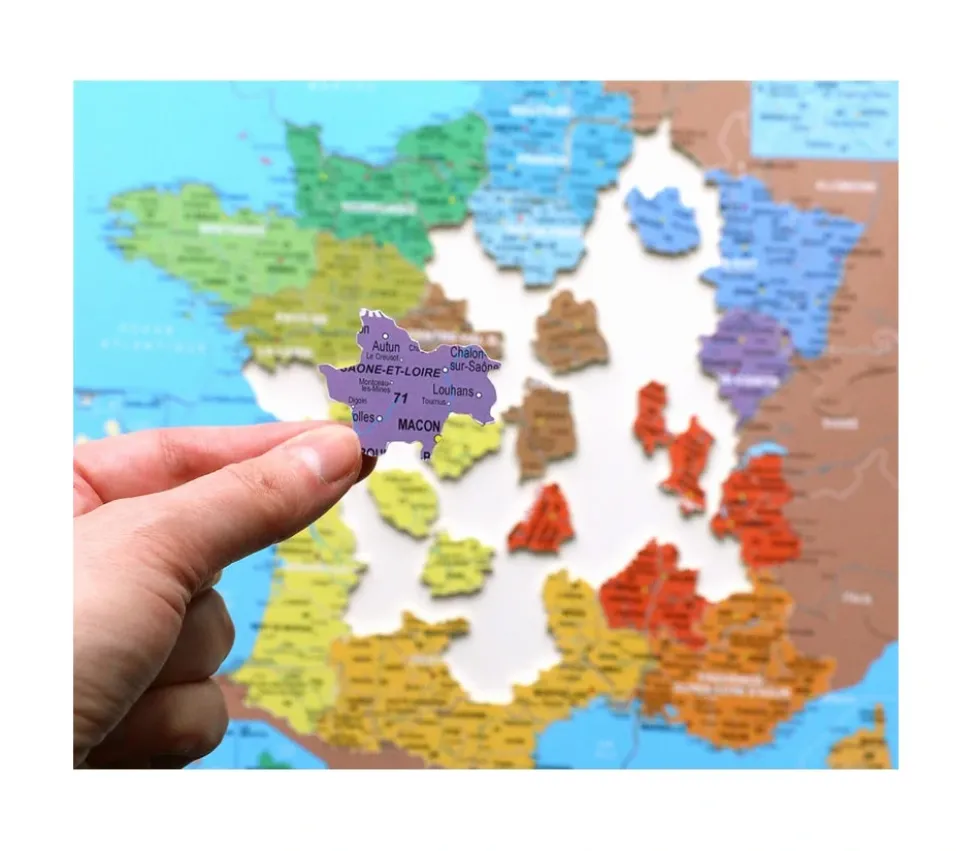 Puzzle bois Carte de France des Départements 100 pièces