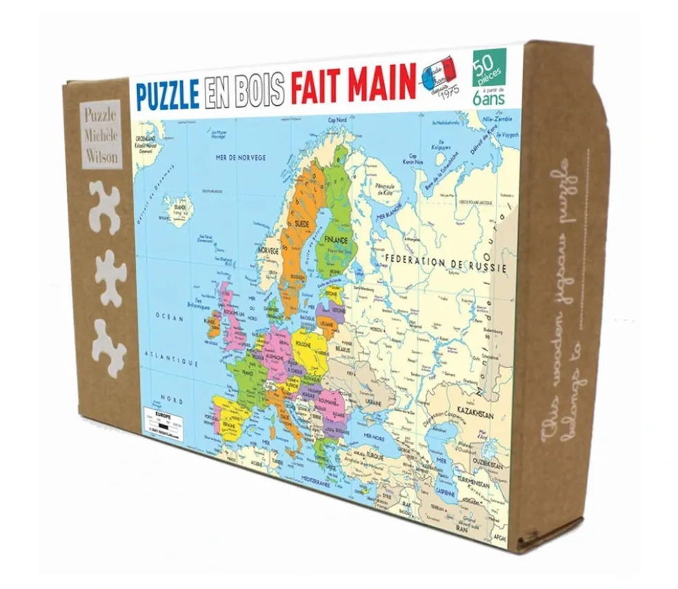 Puzzle bois Carte de l'Europe 50 pièces