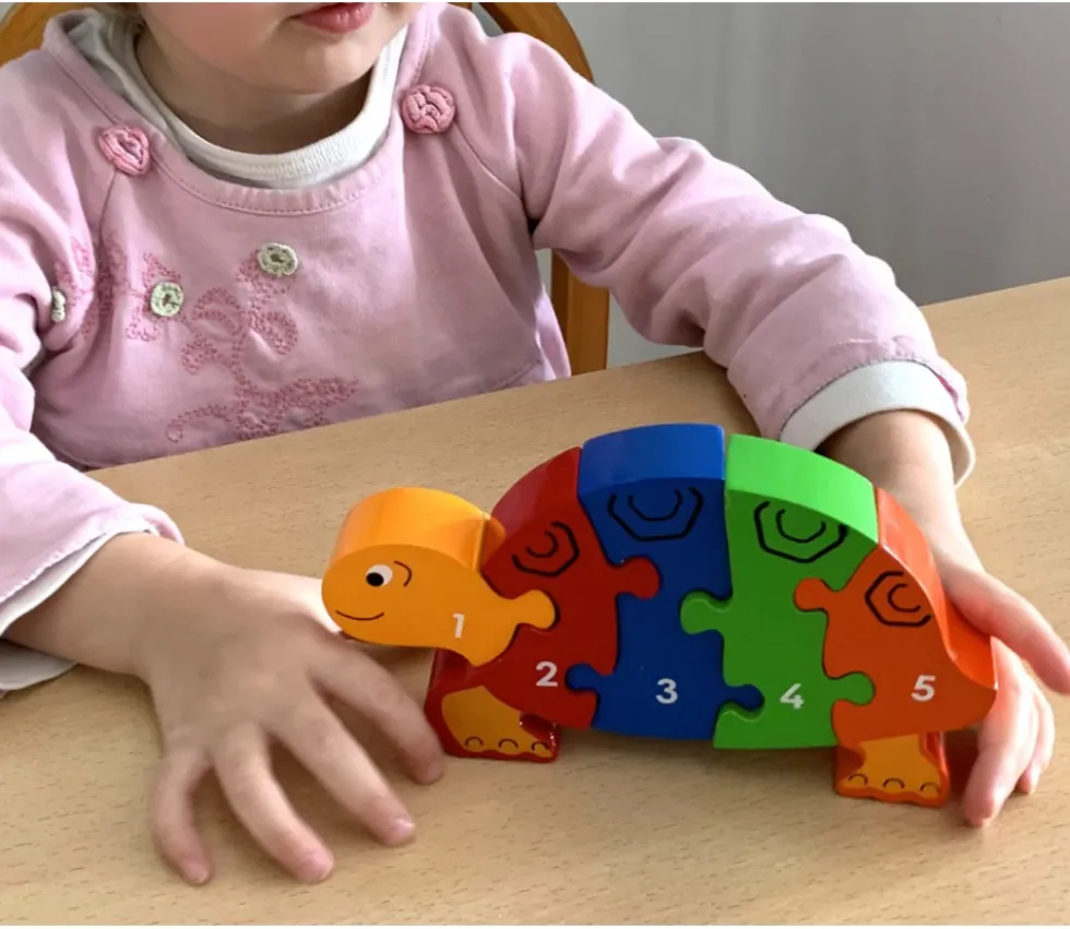Puzzle bois tortue 1 à 5 - commerce équitable