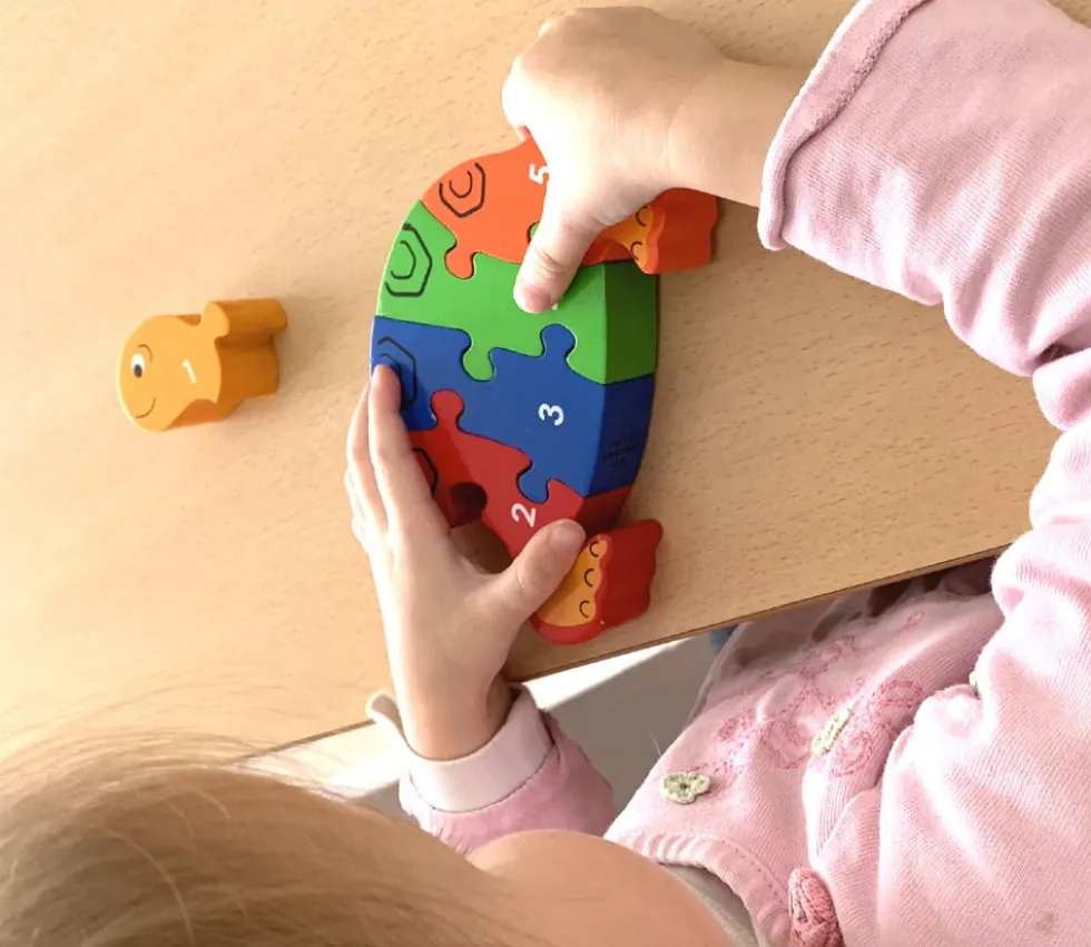 Puzzle bois tortue 1 à 5 - commerce équitable