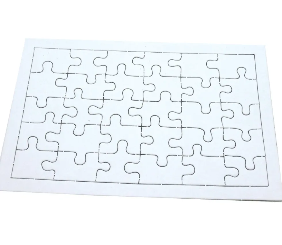 Puzzle carton blanc 30 pièces à personnaliser 20 x 13 cm