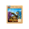 Puzzle - casse tête en bois 2 en 1 Dinosaures