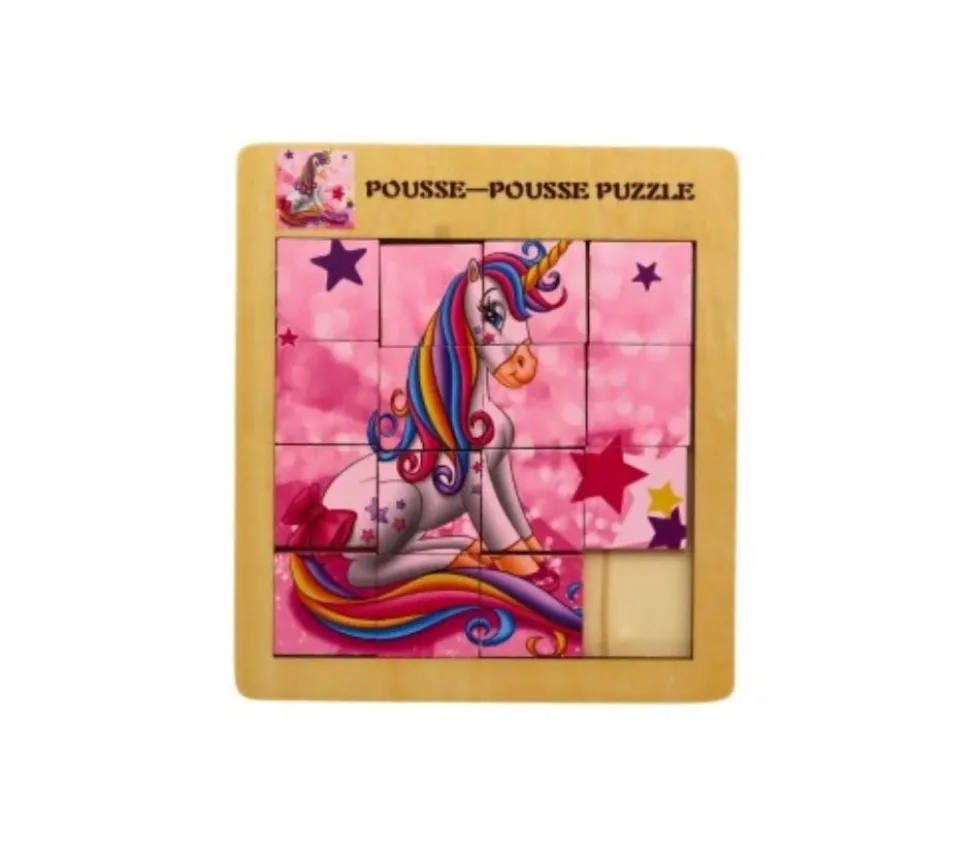 Puzzle - casse tête en bois 2 en 1 Licorne